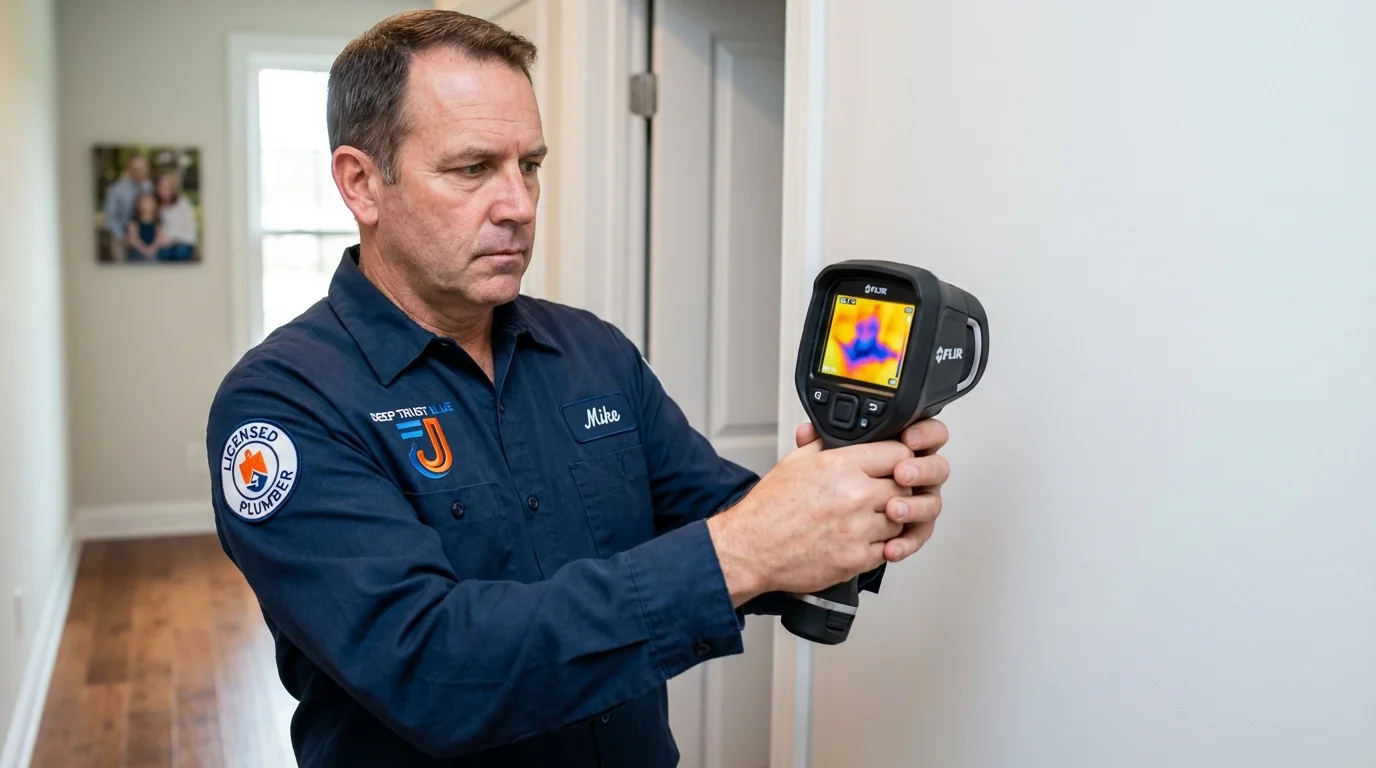 Thermal imaging leak detection by Johns Plumbing LLC in Towner